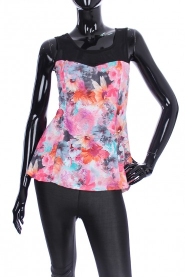 TOP PEPLUM FLORAL 2040