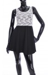 ROBE DENTELLE BI-MATIERE 2064