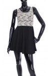 ROBE DENTELLE BI-MATIERE 2064