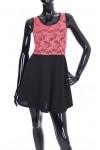 ROBE DENTELLE BI-MATIERE 2064