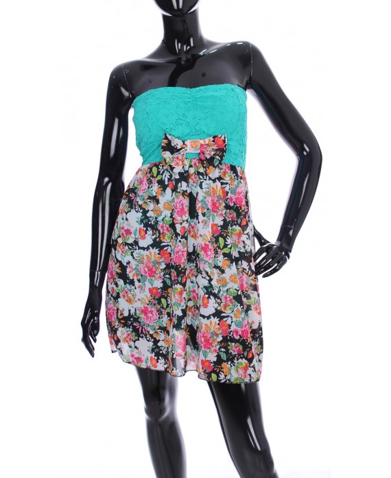 ROBE BUSTIER FLEURS 2059