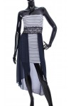 ROBE RAYE BI-MATIERE 2063