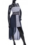 ROBE RAYE BI-MATIERE 2063
