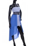 ROBE RAYE BI-MATIERE 2063