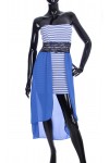 ROBE RAYE BI-MATIERE 2063