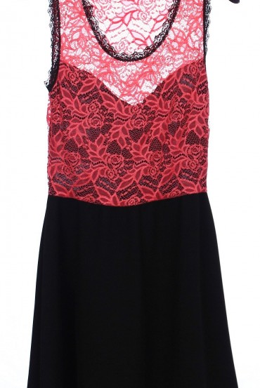 ROBE DENTELLE BI-MATIERE 2064