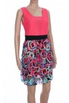 ROBE DENTELLE COLOREE 2080