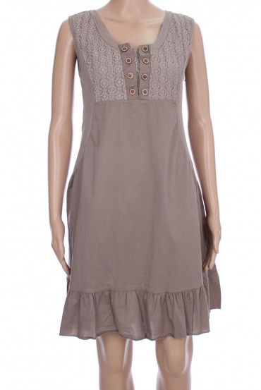 ROBE EN LIN A BOUTONS 2079