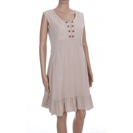ROBE EN LIN A BOUTONS 2079