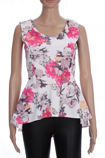 TOP PEPLULM FLEURS 2083