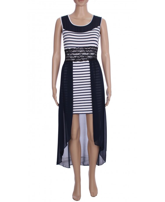 ROBE MARINIERE DENTELLE 3005
