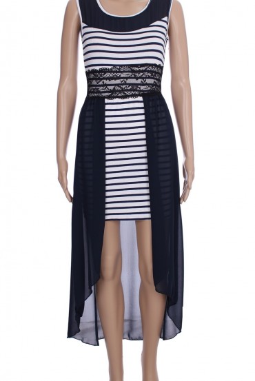 ROBE MARINIERE DENTELLE 3005