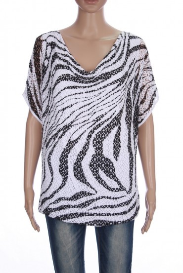 T-SHIRT AJOURE ZEBRE 3036