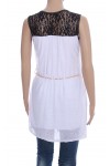 TUNIQUE ZIPPEE DENTELLE 3050