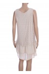 ROBE TUNIQUE MIX DE MATIERES 3079