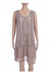 ROBE TUNIQUE MIX DE MATIERES 3079