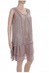 ROBE TUNIQUE MIX DE MATIERES 3079