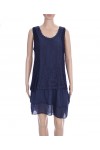 ROBE TUNIQUE MIX DE MATIERES 3079