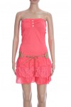 ROBE BUSTIER A VOLANTS 3094