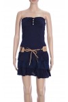 ROBE BUSTIER A VOLANTS 3094