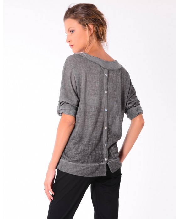 PULL PAILLETTES DOS BOUTONS 5076