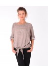 T-SHIRT EFFFET DELAVE A NOUER 5098