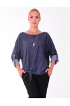 T-SHIRT EFFFET DELAVE A NOUER 5098