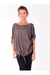 T-SHIRT EFFFET DELAVE A NOUER 5098
