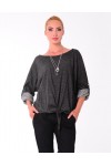 T-SHIRT EFFFET DELAVE A NOUER 5098