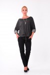 T-SHIRT EFFFET DELAVE A NOUER 5098