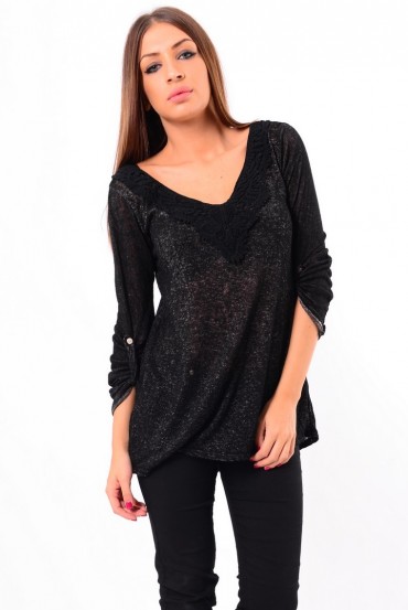 T-SHIRT V-HALS BRODEE 5148