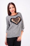 PULL COEUR PAILLETTES 5721