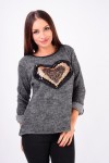 PULL COEUR PAILLETTES 5721