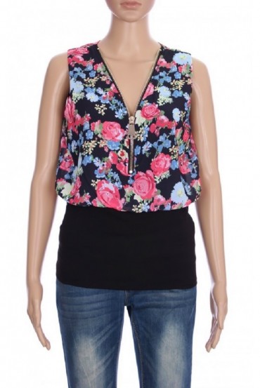 TOP FLEURS ZIPPE 4003