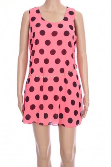 ROBE A POIS + CEINTURE 4054