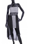 ROBE RAYEE BI-MATIERE 2063