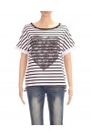 2 X T-SHIRT COEUR 8112