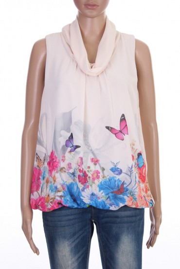 PRINTED TOP BUTTERFLY 8930