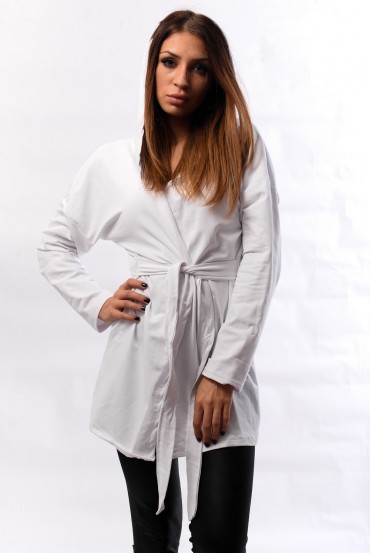 CHAQUETA LEGERE HA CAPUCHA BLANCA 5115