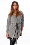 VESTE LEGERE A CAPUCHE GRIS 5115