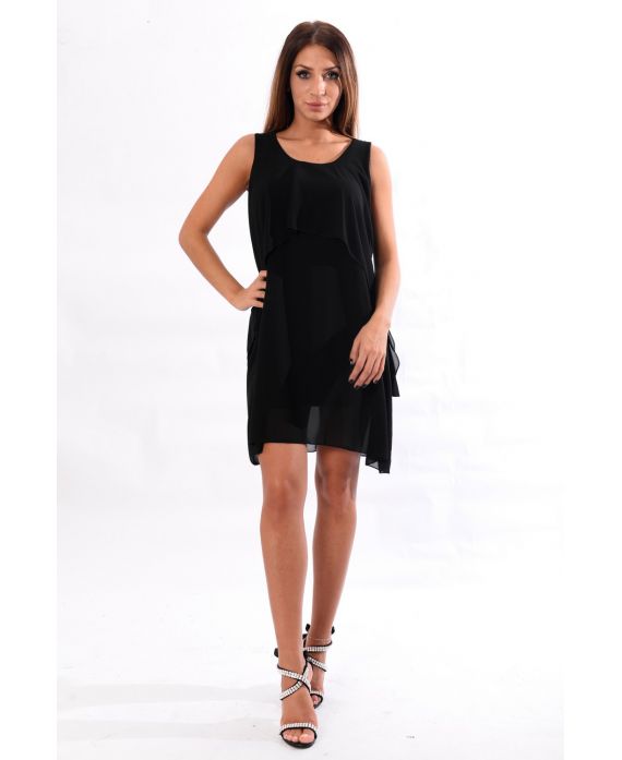 ROBE A VOLANTS NOIR 8937