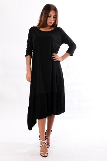 ROBE ASYMETRIQUE NOIR 8128