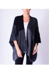 GILET PONCHO GRIS P3005