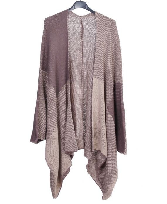 GILET PONCHO BEIGE P3005