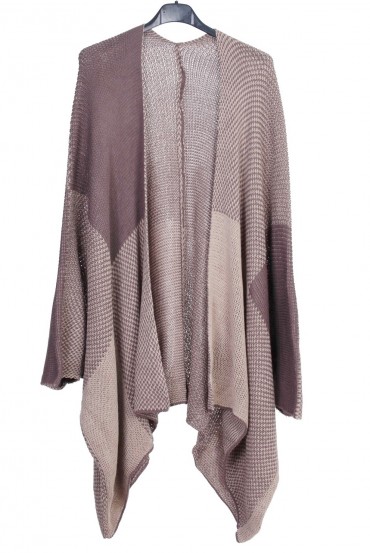 GILET PONCHO BEIGE P3005