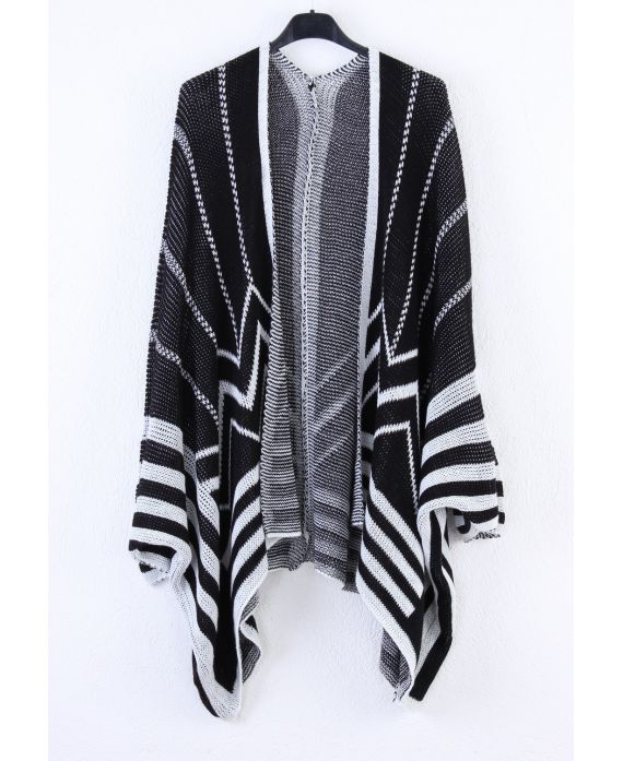 GILET PONCHO NOIR P3000