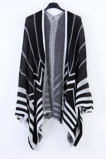 GILET PONCHO NOIR P3000