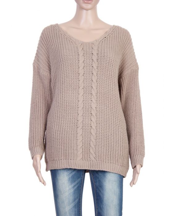 PULLOVER TORSADE BEIGE P3006