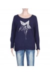 PULL PAILLETE MARINE P3007
