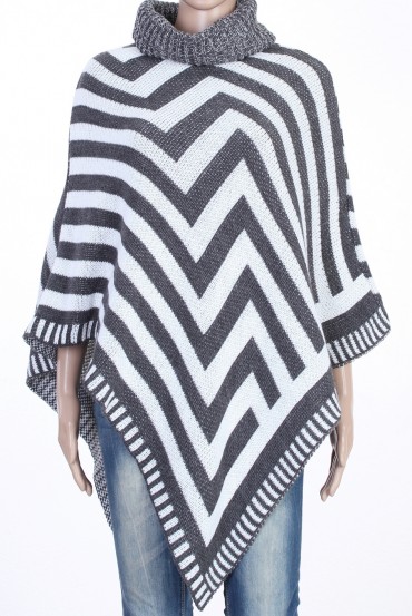 CAPE PONCHO GRIS P3010